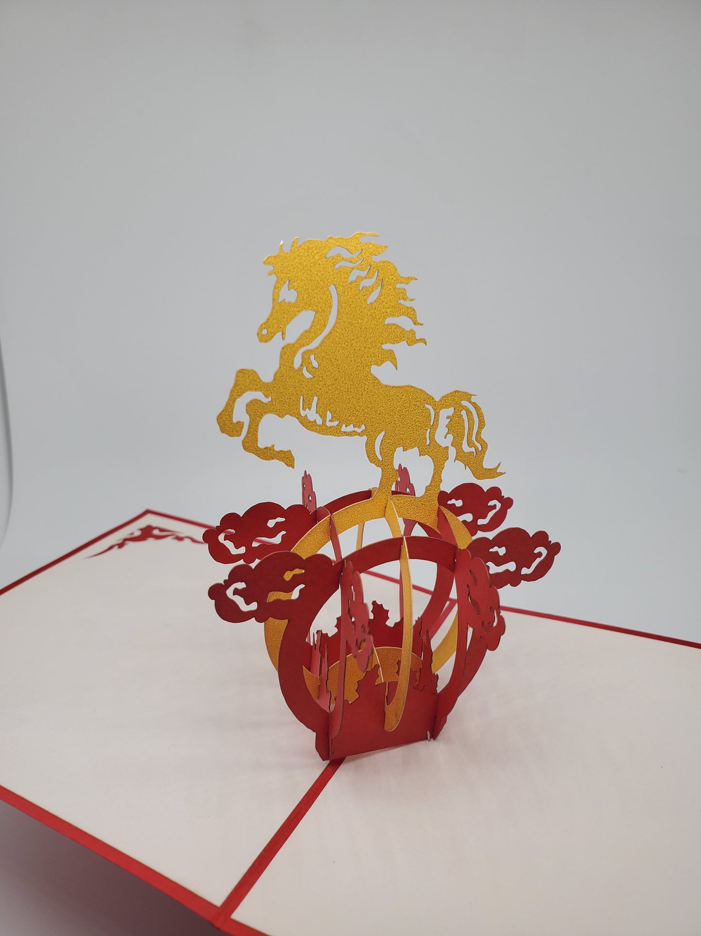 Yellow Horse 3D Pop Up Card