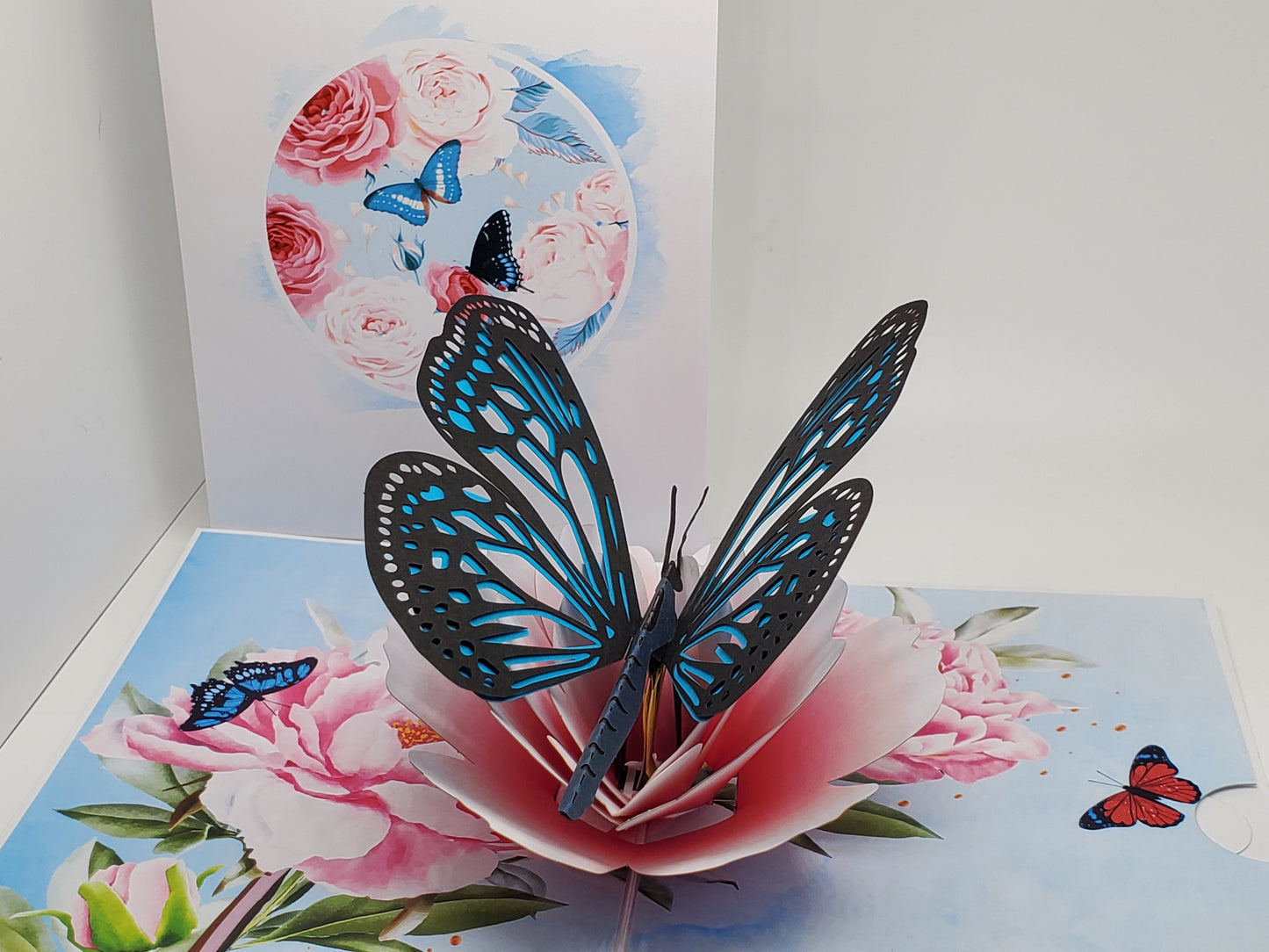 Butterfly on Flower 3D Pop Up Card