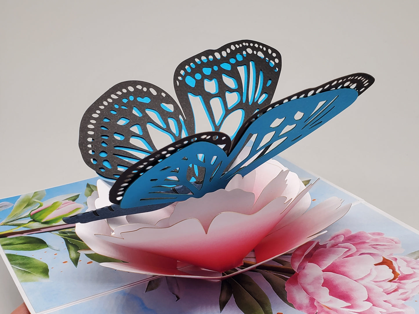 Butterfly on Flower 3D Pop Up Card