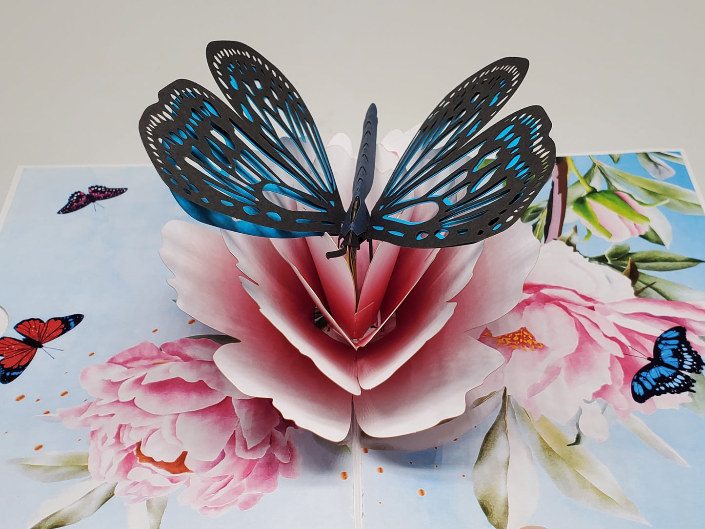 Butterfly on Flower 3D Pop Up Card