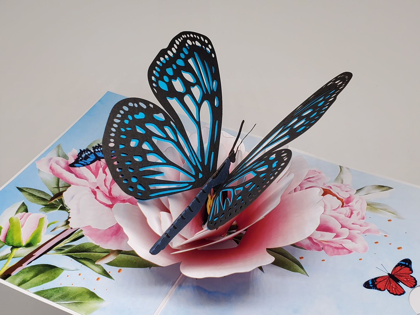 Butterfly on Flower 3D Pop Up Card