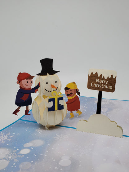 Christmas Kids & Snowman