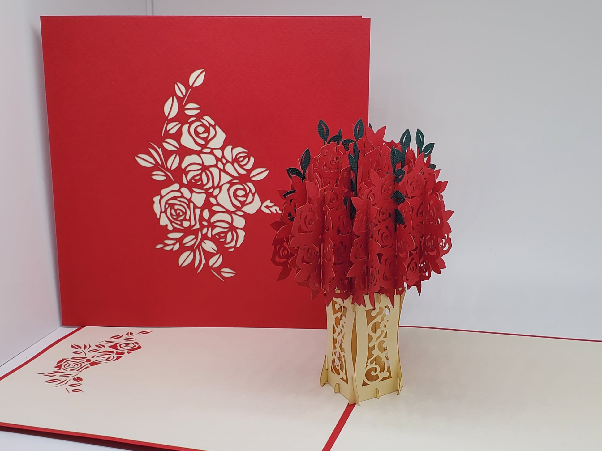 Rose Bouquet 3D Pop Up Card
