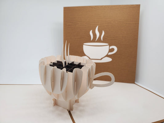 Coffee Cup 3D Pop Up Card