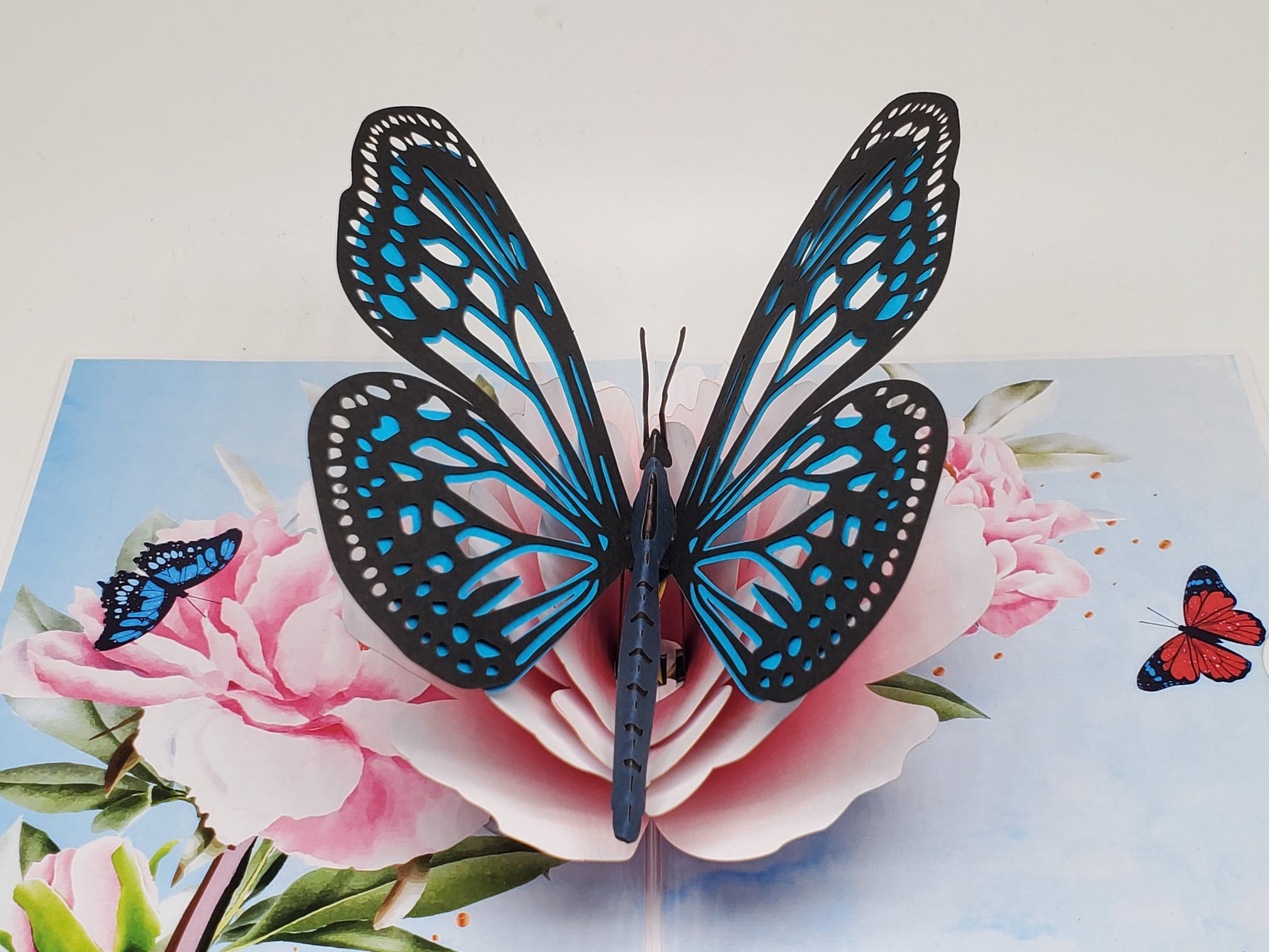 Butterfly on Flower 3D Pop Up Card